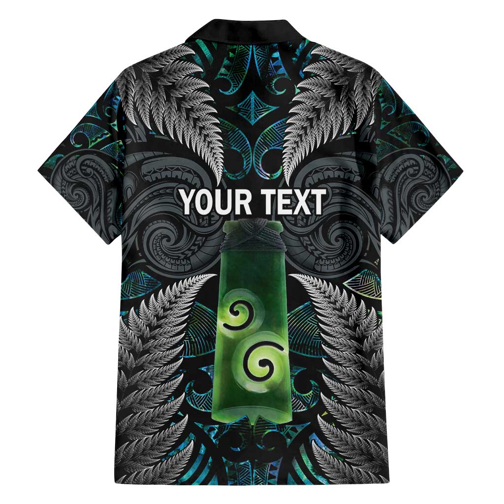 Personalised New Zealand Toki Family Matching Off Shoulder Short Dress and Hawaiian Shirt Silver Fern Mix Aotearoa Maori Pattern