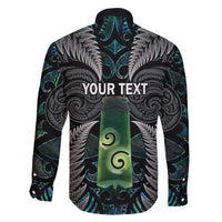 Personalised New Zealand Toki Family Matching Off Shoulder Short Dress and Hawaiian Shirt Silver Fern Mix Aotearoa Maori Pattern
