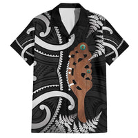 New Zealand Maripi Family Matching Puletasi and Hawaiian Shirt Silver Fern Mix Aotearoa Maori Pattern