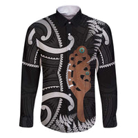 New Zealand Maripi Family Matching Puletasi and Hawaiian Shirt Silver Fern Mix Aotearoa Maori Pattern