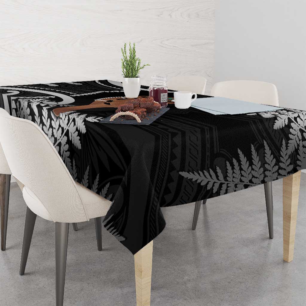 New Zealand Maripi Tablecloth Silver Fern Mix Aotearoa Maori Pattern