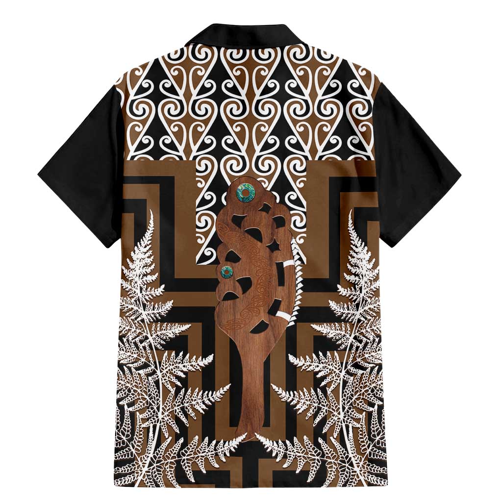 New Zealand Family Matching Mermaid Dress and Hawaiian Shirt Maori Maripi Knife With Poutama Art