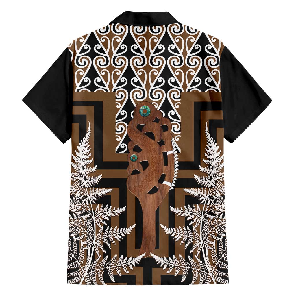 New Zealand Family Matching Off Shoulder Maxi Dress and Hawaiian Shirt Maori Maripi Knife With Poutama Art