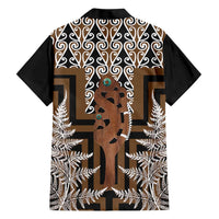 New Zealand Family Matching Short Sleeve Bodycon Dress and Hawaiian Shirt Maori Maripi Knife With Poutama Art
