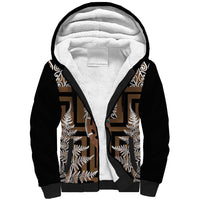 New Zealand Sherpa Hoodie Maori Maripi Knife With Poutama Art