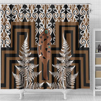 New Zealand Shower Curtain Maori Maripi Knife With Poutama Art