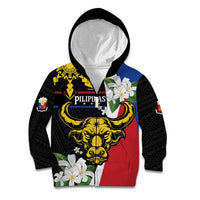 Personalised Philippines Carabao Kid Hoodie Filipino Sun Mix Sampaguita Flower
