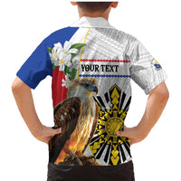 Personalised Philippines Eagle Family Matching Mermaid Dress and Hawaiian Shirt Filipino Sun Mix Sampaguita Flower