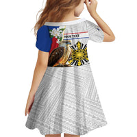 Personalised Philippines Eagle Family Matching Tank Maxi Dress and Hawaiian Shirt Filipino Sun Mix Sampaguita Flower LT14 - Polynesian Pride