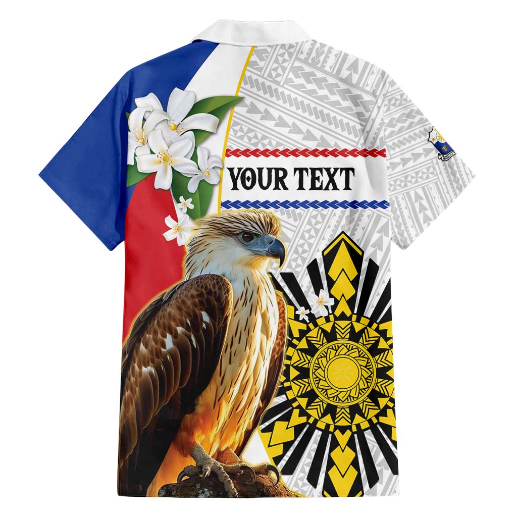 Personalised Philippines Eagle Family Matching Tank Maxi Dress and Hawaiian Shirt Filipino Sun Mix Sampaguita Flower LT14 - Polynesian Pride