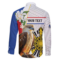 Personalised Philippines Eagle Family Matching Tank Maxi Dress and Hawaiian Shirt Filipino Sun Mix Sampaguita Flower LT14 - Polynesian Pride