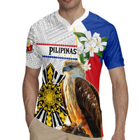 Personalised Philippines Eagle Rugby Jersey Filipino Sun Mix Sampaguita Flower