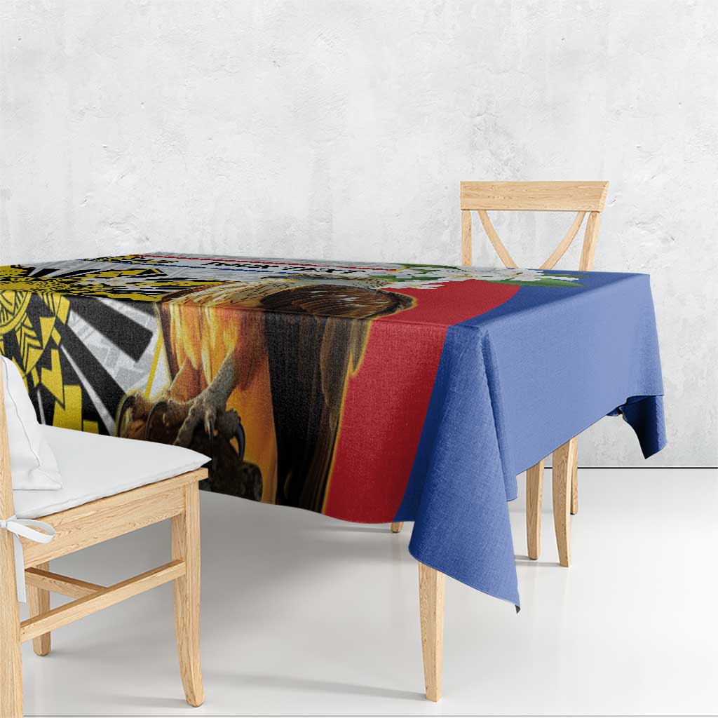 Personalised Philippines Eagle Tablecloth Filipino Sun Mix Sampaguita Flower LT14 - Polynesian Pride