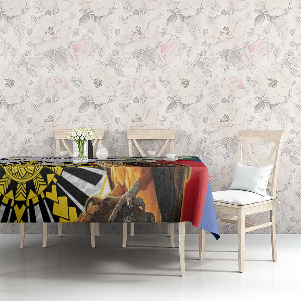 Personalised Philippines Eagle Tablecloth Filipino Sun Mix Sampaguita Flower LT14 - Polynesian Pride