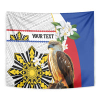 Personalised Philippines Eagle Tapestry Filipino Sun Mix Sampaguita Flower LT14 - Polynesian Pride