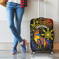 Philippines Sarimanok Luggage Cover Papanok Legendary Bird Okir Polynesian Pattern LT14 - Polynesian Pride