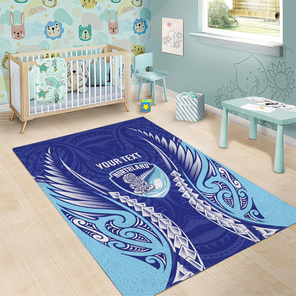 Northland 2026 Rugby Custom Area Rug NZ Maori Silver Fern