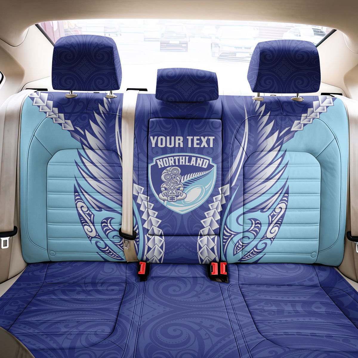 Northland 2026 Rugby Custom Back Car Seat Cover NZ Maori Silver Fern