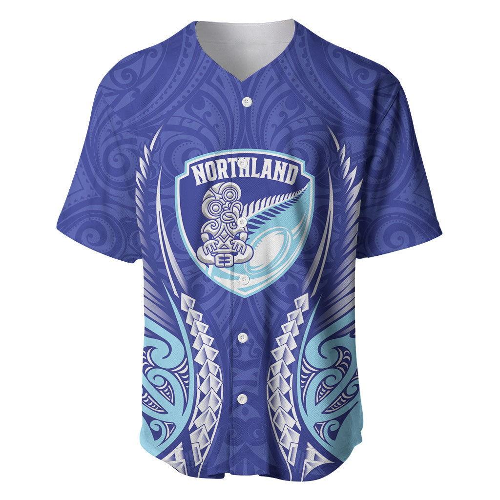 Northland 2026 Rugby Custom Baseball Jersey NZ Maori Silver Fern LT14 Blue - Polynesian Pride