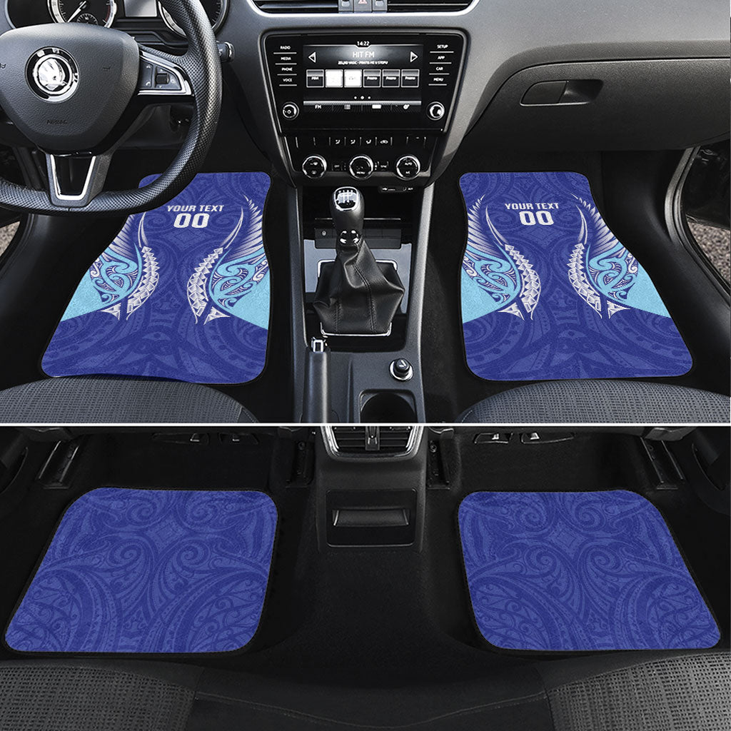 Northland 2026 Rugby Custom Car Mats NZ Maori Silver Fern LT14 Set 4pcs Blue - Polynesian Pride