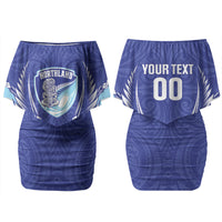 Northland 2026 Rugby Custom Couples Matching Off Shoulder Short Dress and Hawaiian Shirt NZ Maori Silver Fern LT14 - Polynesian Pride