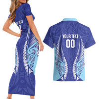 Northland 2026 Rugby Custom Couples Matching Short Sleeve Bodycon Dress and Hawaiian Shirt NZ Maori Silver Fern