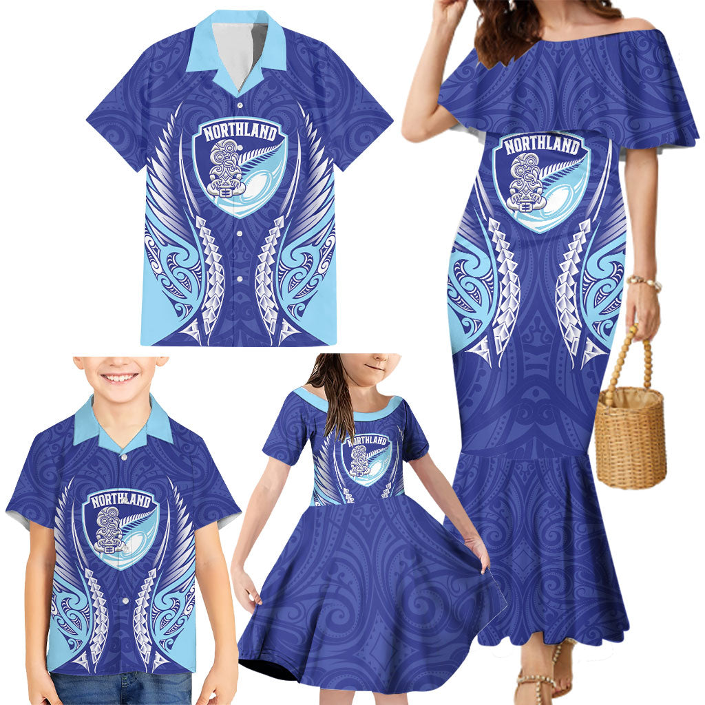 Northland 2026 Rugby Custom Family Matching Mermaid Dress and Hawaiian Shirt NZ Maori Silver Fern