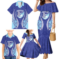 Northland 2026 Rugby Custom Family Matching Mermaid Dress and Hawaiian Shirt NZ Maori Silver Fern