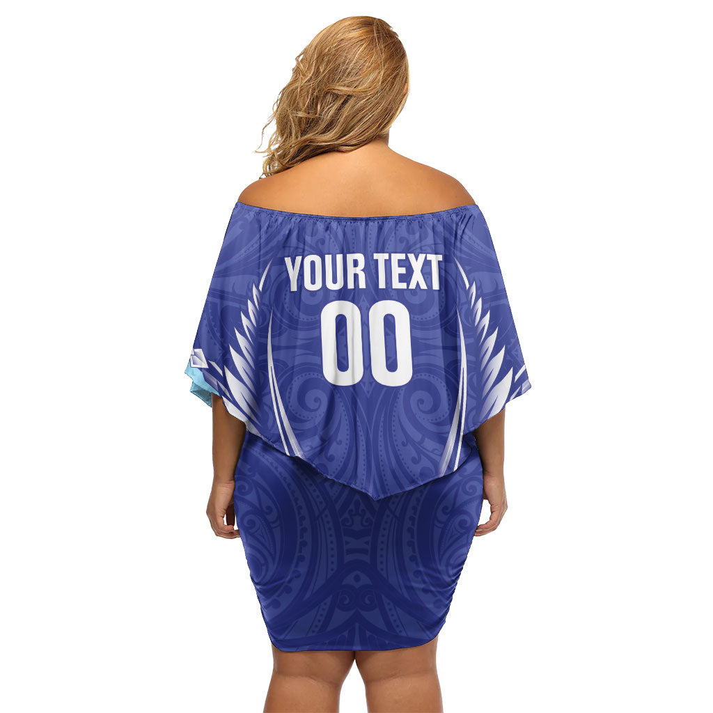 Northland 2026 Rugby Custom Family Matching Off Shoulder Short Dress and Hawaiian Shirt NZ Maori Silver Fern