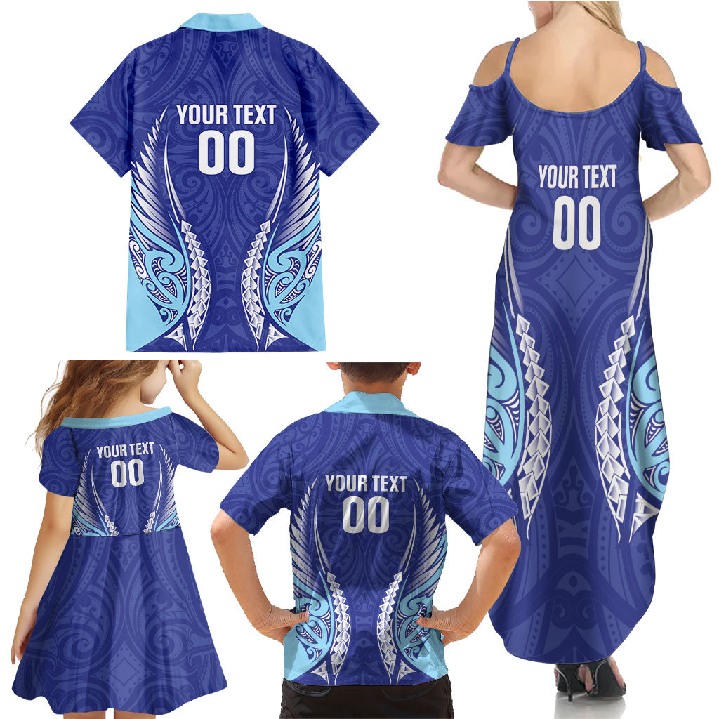 Northland 2026 Rugby Custom Family Matching Summer Maxi Dress and Hawaiian Shirt NZ Maori Silver Fern