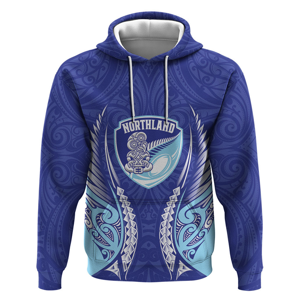Northland 2026 Rugby Custom Hoodie NZ Maori Silver Fern LT14 Pullover Hoodie Blue - Polynesian Pride