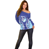 Northland 2026 Rugby Custom Off Shoulder Sweater NZ Maori Silver Fern LT14 - Polynesian Pride