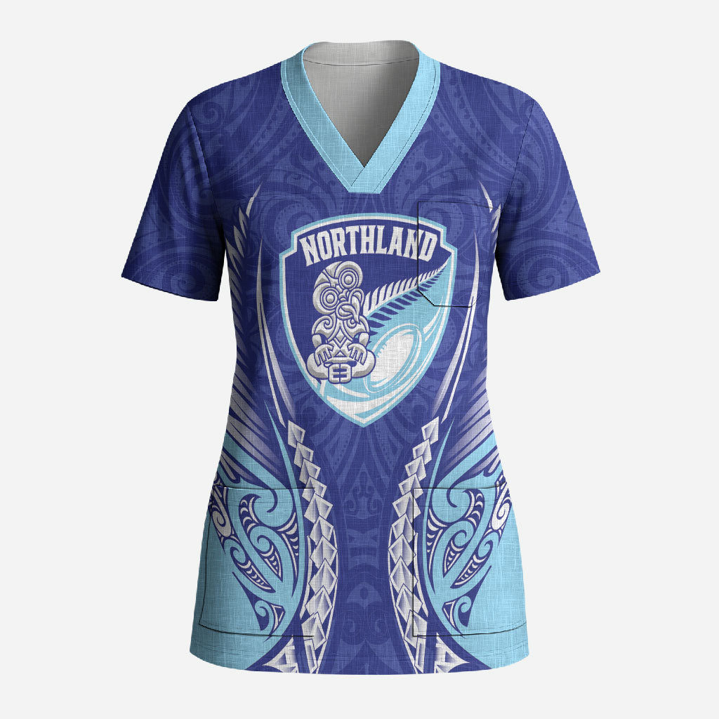 Northland 2026 Rugby Custom Scrub Top NZ Maori Silver Fern