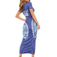 Northland 2026 Rugby Custom Short Sleeve Bodycon Dress NZ Maori Silver Fern LT14 - Polynesian Pride