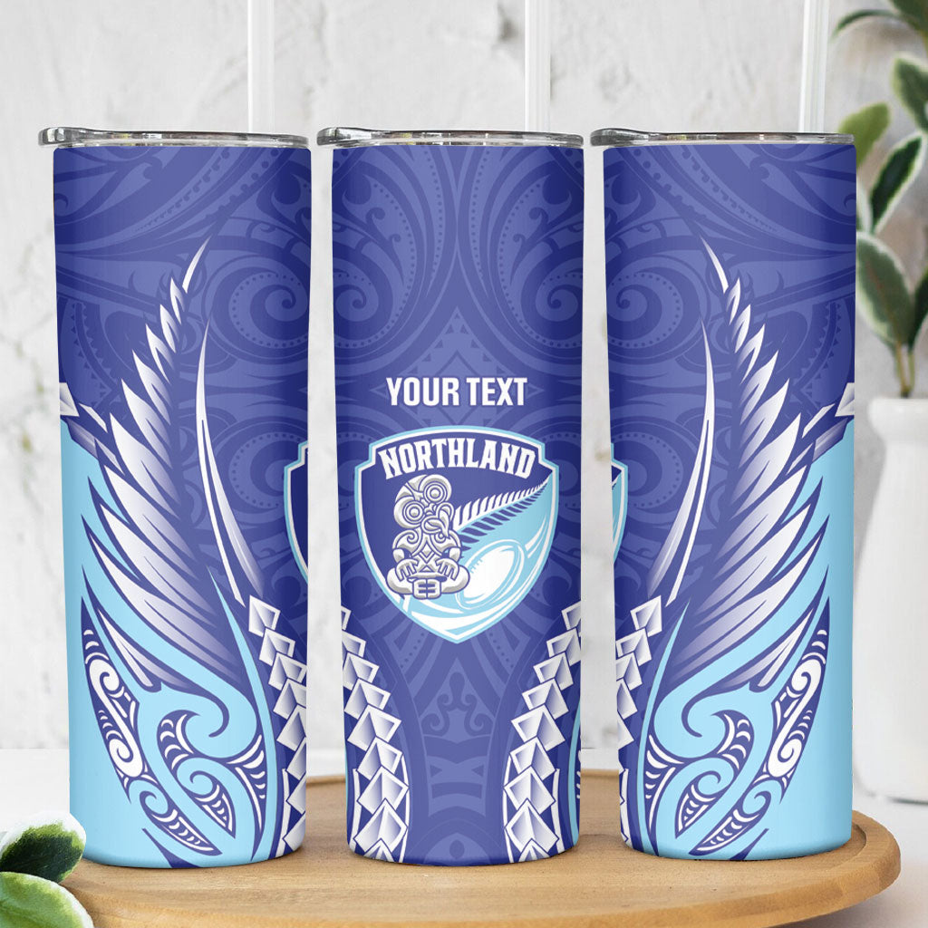 Northland 2026 Rugby Custom Skinny Tumbler NZ Maori Silver Fern LT14 - Polynesian Pride