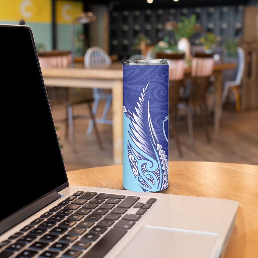 Northland 2026 Rugby Custom Skinny Tumbler NZ Maori Silver Fern LT14 - Polynesian Pride