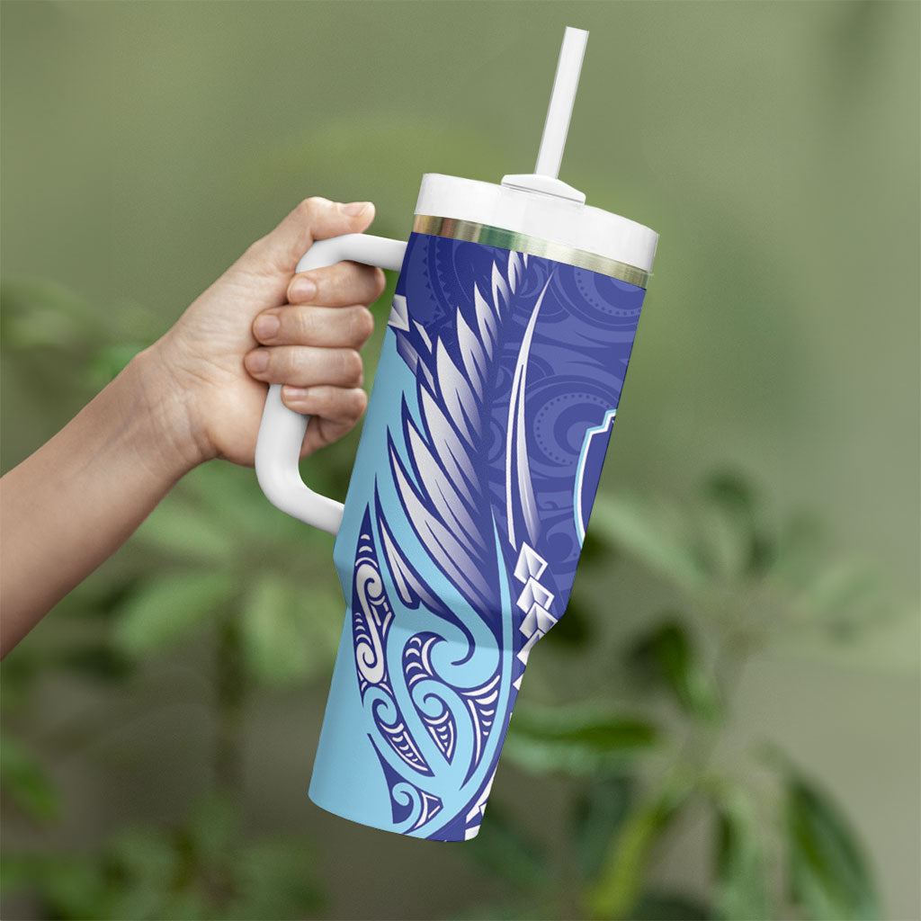 Northland 2026 Rugby Custom Tumbler With Handle NZ Maori Silver Fern
