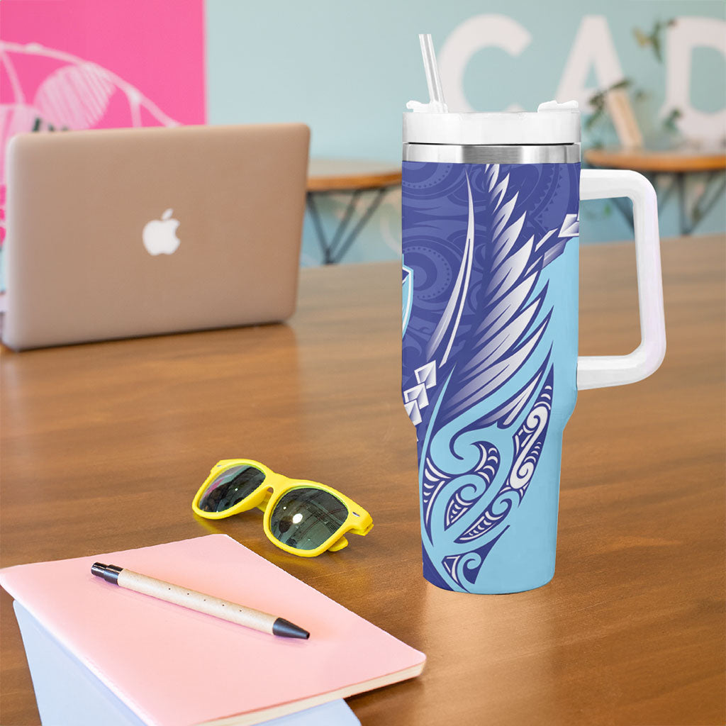 Northland 2026 Rugby Custom Tumbler With Handle NZ Maori Silver Fern