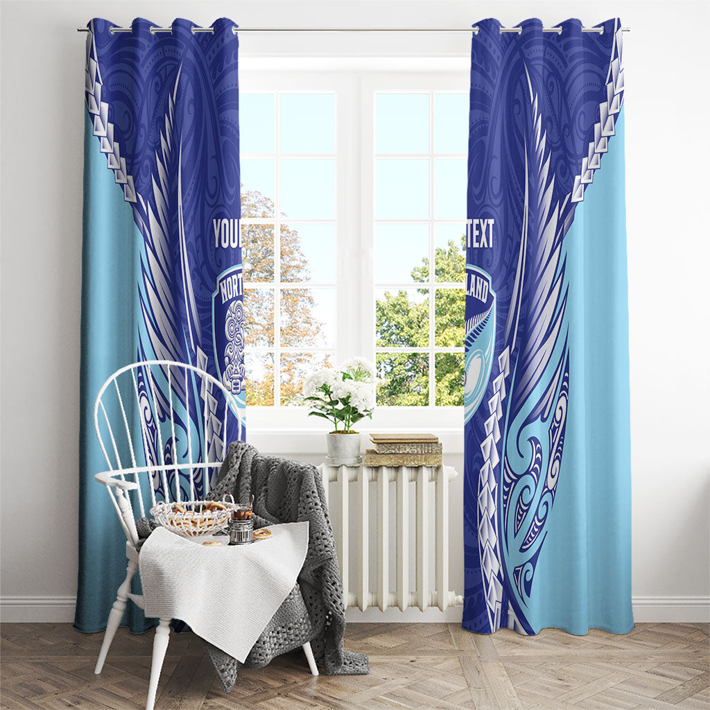 Northland 2026 Rugby Custom Window Curtain NZ Maori Silver Fern