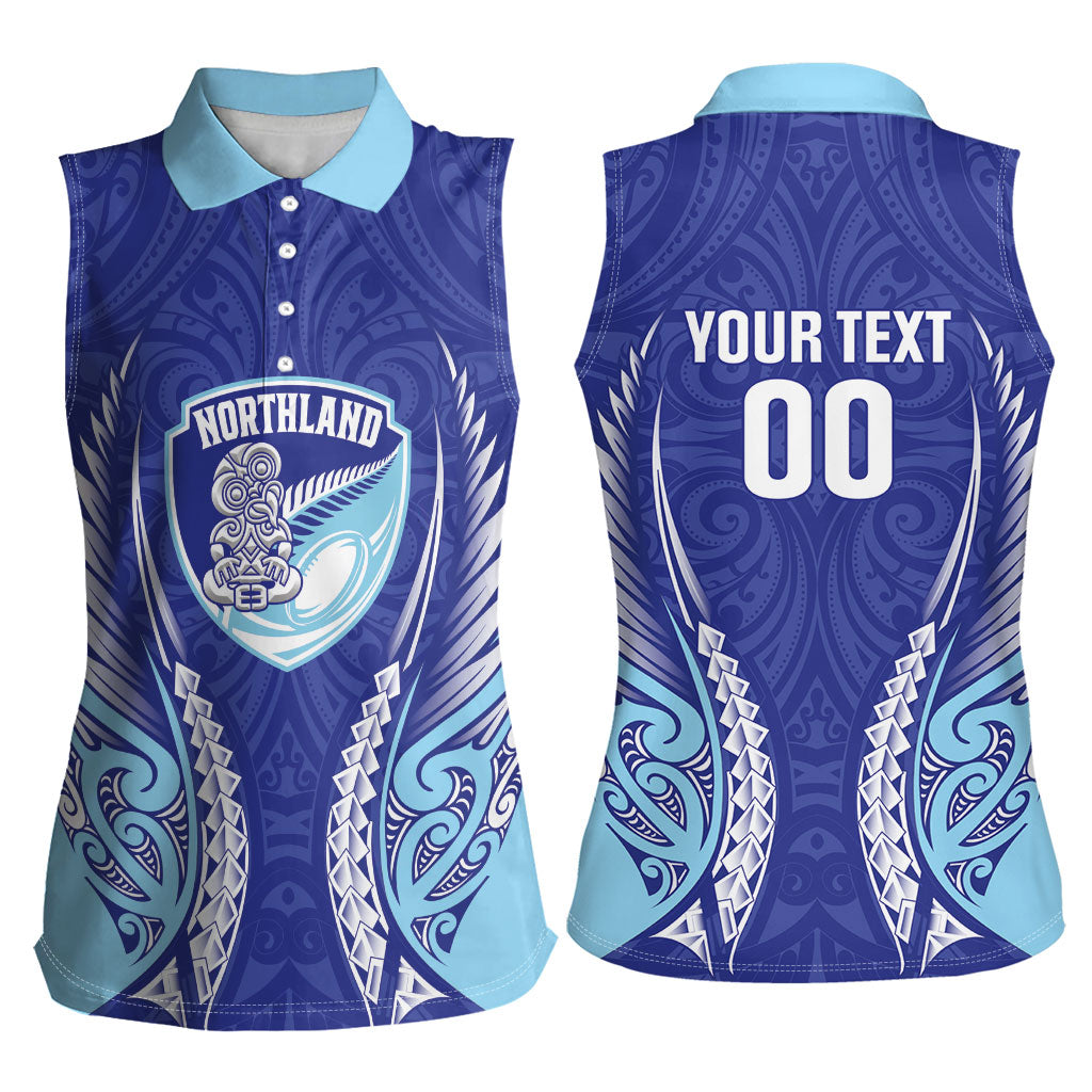 Northland 2026 Rugby Custom Women Sleeveless Polo Shirt NZ Maori Silver Fern LT14 - Polynesian Pride