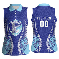 Northland 2026 Rugby Custom Women Sleeveless Polo Shirt NZ Maori Silver Fern LT14 - Polynesian Pride