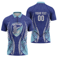 Northland 2026 Rugby Custom Zipper Polo Shirt NZ Maori Silver Fern