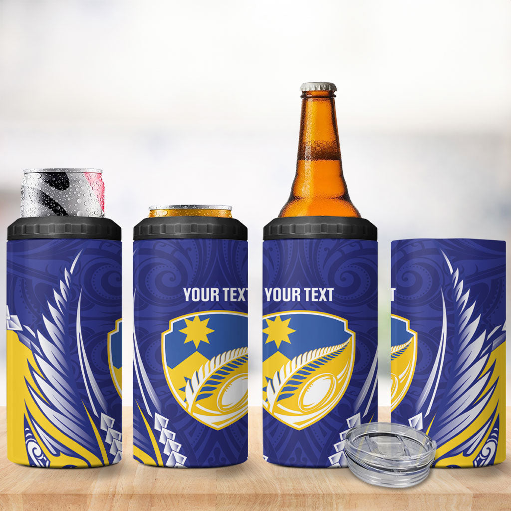 Otago 2026 Rugby Custom 4 in 1 Can Cooler Tumbler NZ Maori Silver Fern