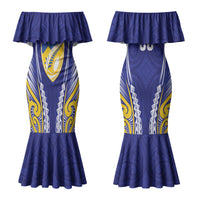 Otago 2026 Rugby Custom Couples Matching Mermaid Dress and Hawaiian Shirt NZ Maori Silver Fern LT14 - Polynesian Pride