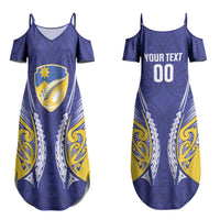 Otago 2026 Rugby Custom Couples Matching Summer Maxi Dress and Hawaiian Shirt NZ Maori Silver Fern LT14 - Polynesian Pride
