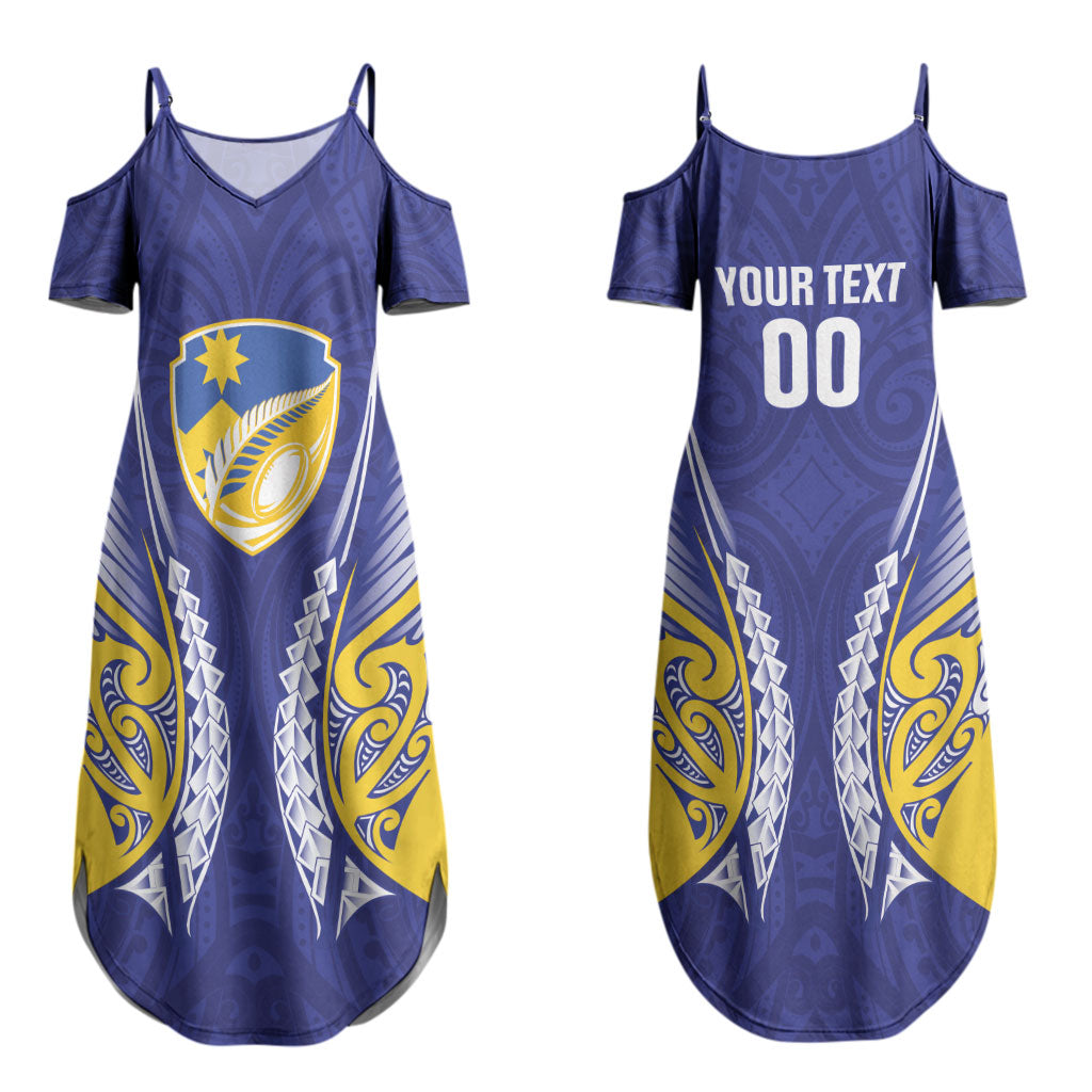 Otago 2026 Rugby Custom Couples Matching Summer Maxi Dress and Long Sleeve Button Shirt NZ Maori Silver Fern LT14 - Polynesian Pride