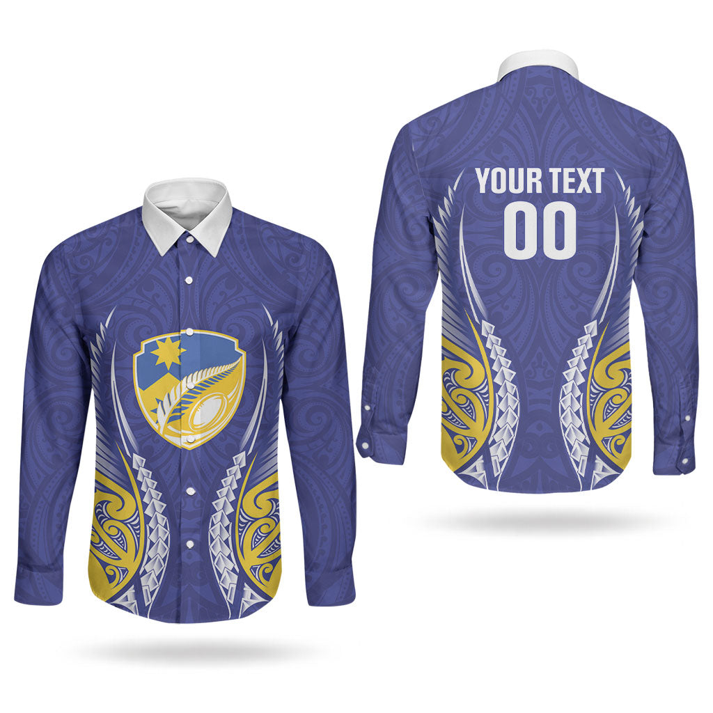 Otago 2026 Rugby Custom Couples Matching Tank Maxi Dress and Long Sleeve Button Shirt NZ Maori Silver Fern LT14 - Polynesian Pride