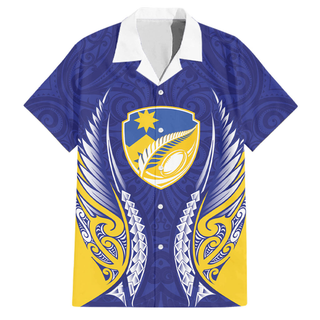 Otago 2026 Rugby Custom Family Matching Short Sleeve Bodycon Dress and Hawaiian Shirt NZ Maori Silver Fern