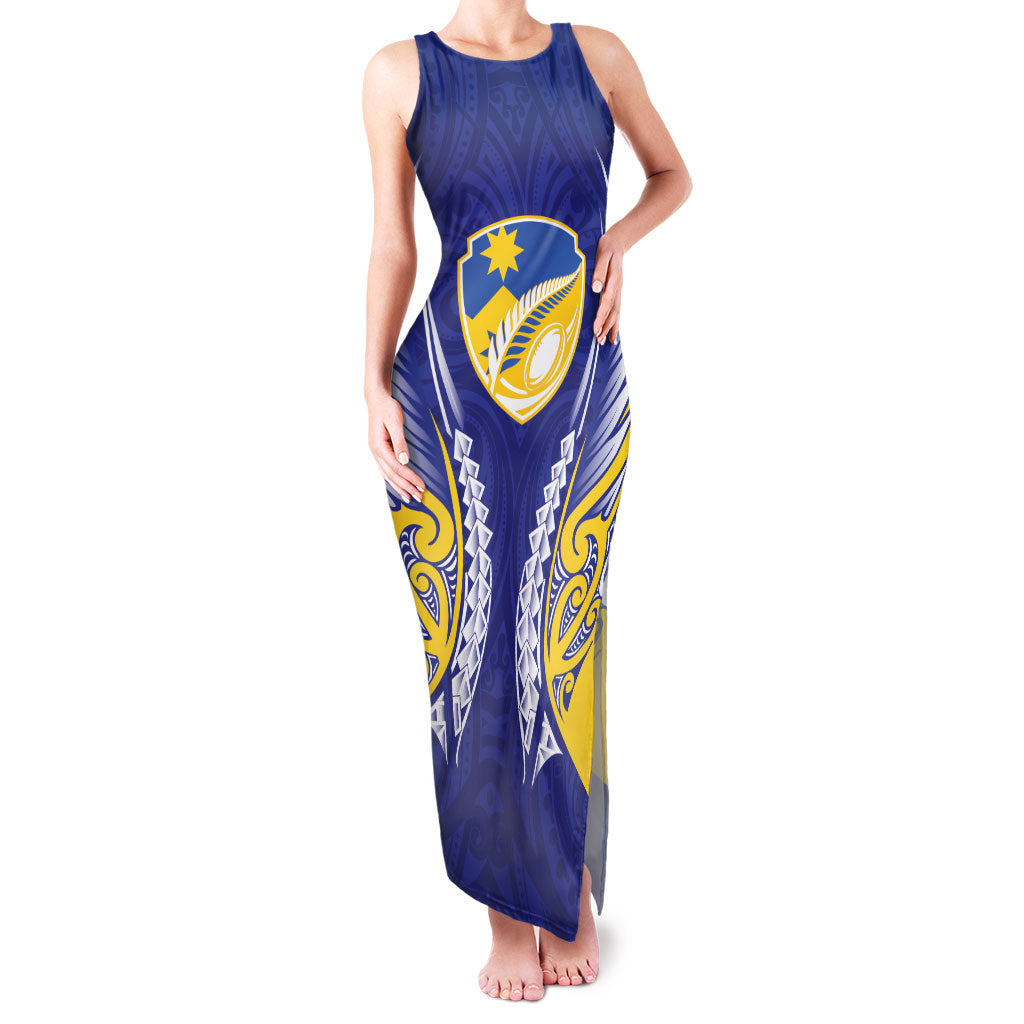 Otago 2026 Rugby Custom Family Matching Tank Maxi Dress and Hawaiian Shirt NZ Maori Silver Fern