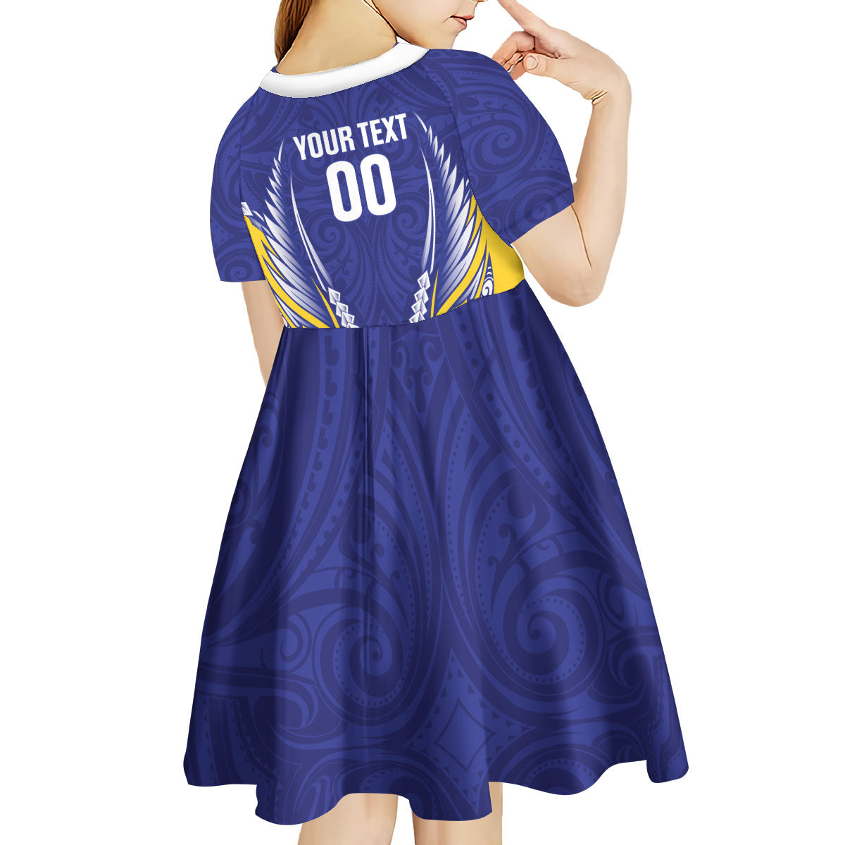 Otago 2026 Rugby Custom Kid Short Sleeve Dress NZ Maori Silver Fern